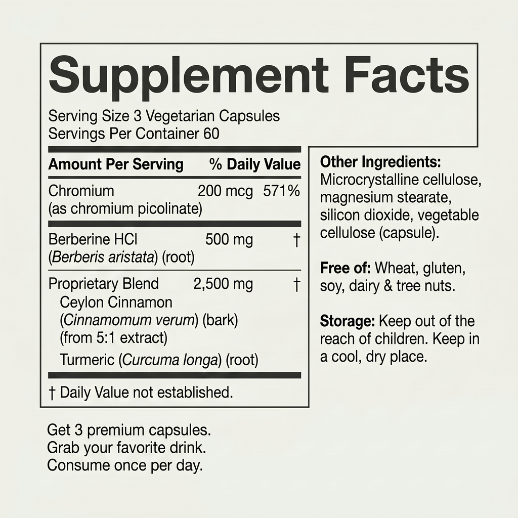 Berberine Capsules Insulin Balance+